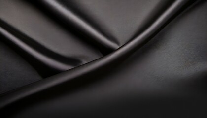 black luxury fabric background with copy space
