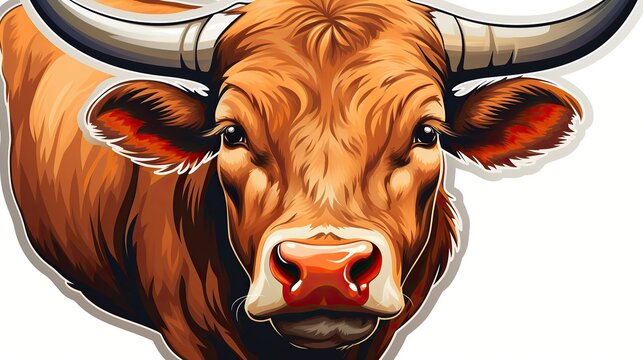 Drawing yak mountain cow, stronggers, rare art cartoon