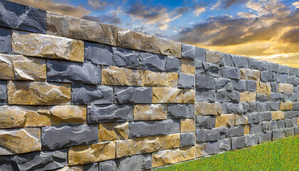 fence stone panels artificial concrete panels imitating natural stone