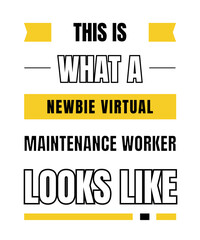 Fototapeta premium Newbie virtual maintenance worker