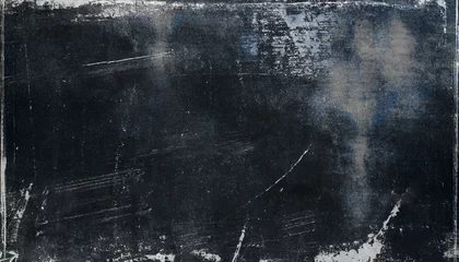 Fotobehang texture of old surface on black background with white scratches overlays stamp texture with effect grunge damaged old concrete and other different paint textures with drop ink splashes overlay © Enzo