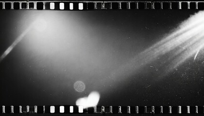b w black and white super 8mm light leak flare film dust film strip frame wallpaper texture with film spool - obrazy, fototapety, plakaty