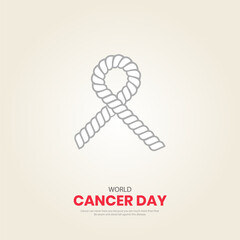 World Cancer Day. Cancer day creative design for social media post.