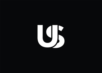 Creative Letters US Logo Design Vector Template
