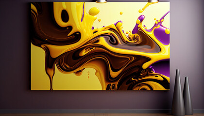 vivid liquid color explosive isolated in backdrop beautiful abstract background .Ultra HD High Quality