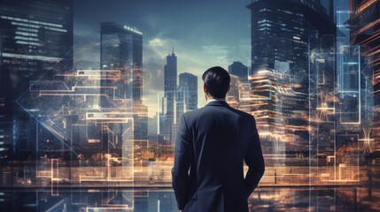 Fototapeta premium Explore the transformative impact of emerging technologies on modern business processe
