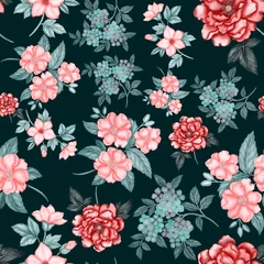 Rugzak Watercolor seamless pattern with flowers. Vintage floral pattern. Flower seamless pattern. Botanical art. Floral botanical collection. Wedding floral set. Watercolor botanical design.  © Natallia Novik
