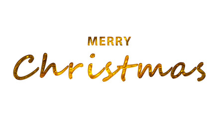 Feliz navidad dorado en fondo transparente.