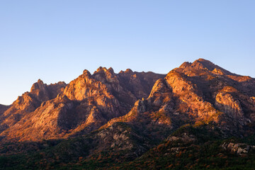 Fototapeta premium Scenic view of Mt.Wolchulsan against sky