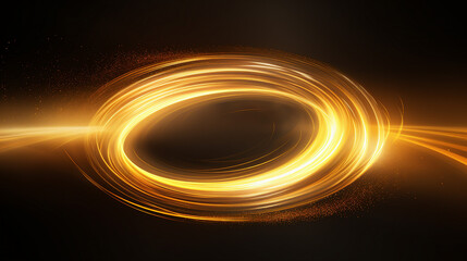 abstract golden light circle effect background