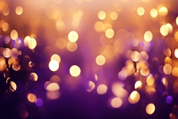 Violet and Gold Bokeh Lights for New Year - obrazy, fototapety, plakaty