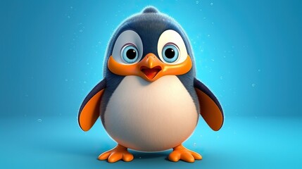 Cute little penguin vector illustration