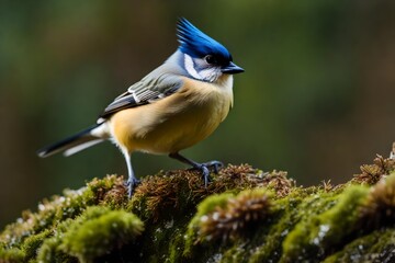Obraz premium Scenery of wildlife, a bird sitting on a stone 