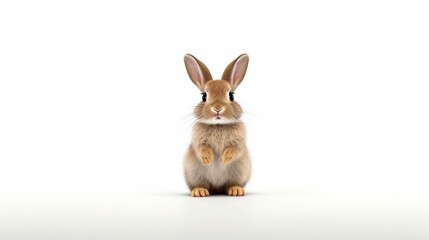 Fototapeta na wymiar Cute cartoon rabbits. Funny furry gray hares, Easter bunnies standing, sitting, running, jumping, sleeping.