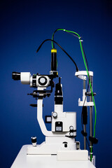 Yag laser to improve vision. Laser vision correction involves the use of lasers to correct cataracts. The concept of the work of ophthalmologists, advertising of modern ophthalmological equipment.