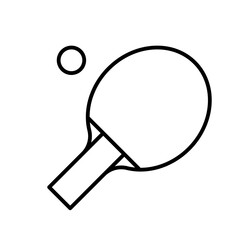 Table tennis racket and ball badge