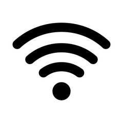 Wi-Fi icon on white background