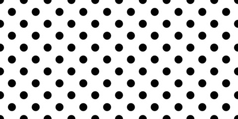 Black Polka dot seamless pattern on a transparent background. Seamless print of rows of black...