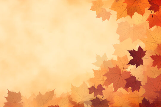 October Whirl: Swirling Autumn Leaves, Swirling leaves pattern with a blurred edge, Motion Graphics Concept Art, Generative AI.
