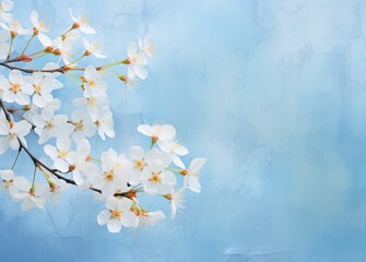 Exquisite Display: Ethereal White Cherry Blossoms Unveiled in High-Resolution Photography Generative AI