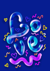 Obraz premium Happy Valentine’s Day, greeting card design