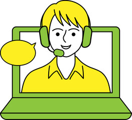 外国人男性英会話講師とのオンラインチャット