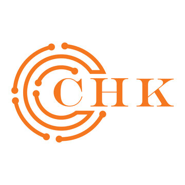 CHK letter design. CHK letter technology logo design on white background. CHK Monogram logo design for entrepreneur and business