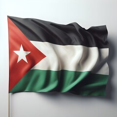 Naklejka premium flag of palestine on white background