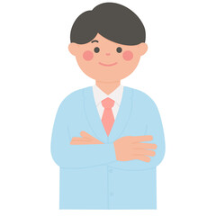 Illustration of man collegian 