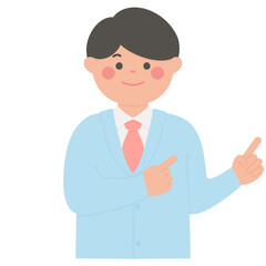 Illustration of Man collegian 