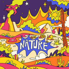 Nature back abstract illustration