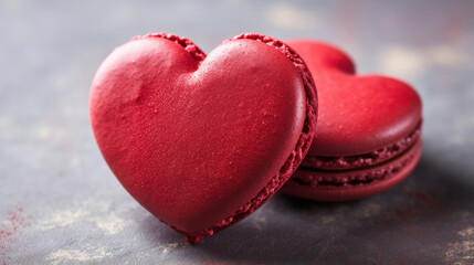 Obraz premium Heart shape macaroons