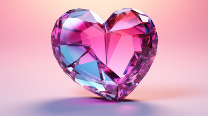 Fototapeta premium Crystal colorful heart