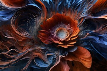 Virtual flowers intertwining with code snippets, constructing a digital garden of abstract beauty.