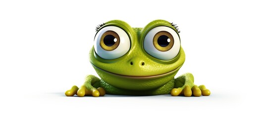 a smiling frog. Isolated