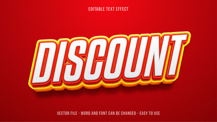 Editable promotion style text effect, discount sale text theme