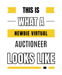Fototapeta premium Newbie virtual auctioneer