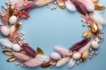 Vibrant Easter Magic: Unveiling the Mystique of Feathers and Easter Eggs! Generative AI