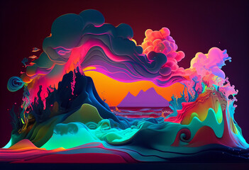 an abstract background of colorful clouds .Ultra HD High Quality