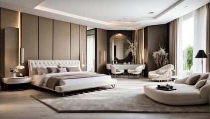 Modern luxurious bedroom