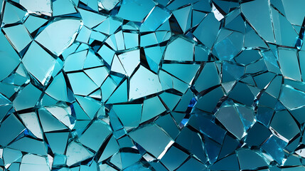 Seamless shattered glass texture with sharp jagged edges