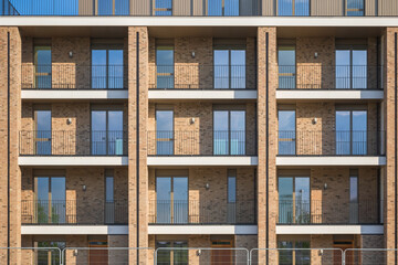 Brand new empty block of flats in Stratford, east London, England - 684210974