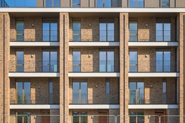 Zelfklevend Fotobehang Brand new empty block of flats in Stratford, east London, England © I-Wei Huang