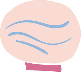 Beauty service decorative pink lamp. Decorative lamp for decorating the interior of beauty salon. Beauty care item in spa salon. Vector isolated on white background