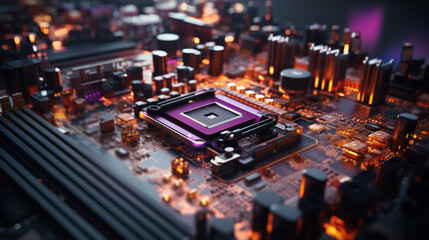 Fototapeta premium Computer motherboard.