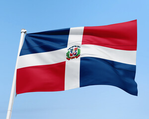 FLAG OF THE COUNTRY DOMINICAN REPUBLIC