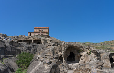 View of Uplistsikhe, Ancient Cave Town in Georgia