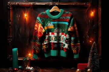 Ugly Christmas Sweaters - Generative AI - obrazy, fototapety, plakaty