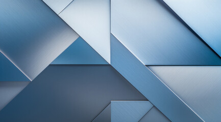 Dark blue geometric panels overlaid in a sleek abstract design.