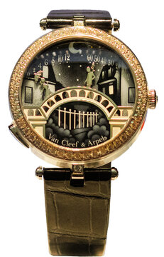 Van Cleef & Arpels, Lady Arpels Pont des Amoureux watch.Milan - Italy,26 November 2023